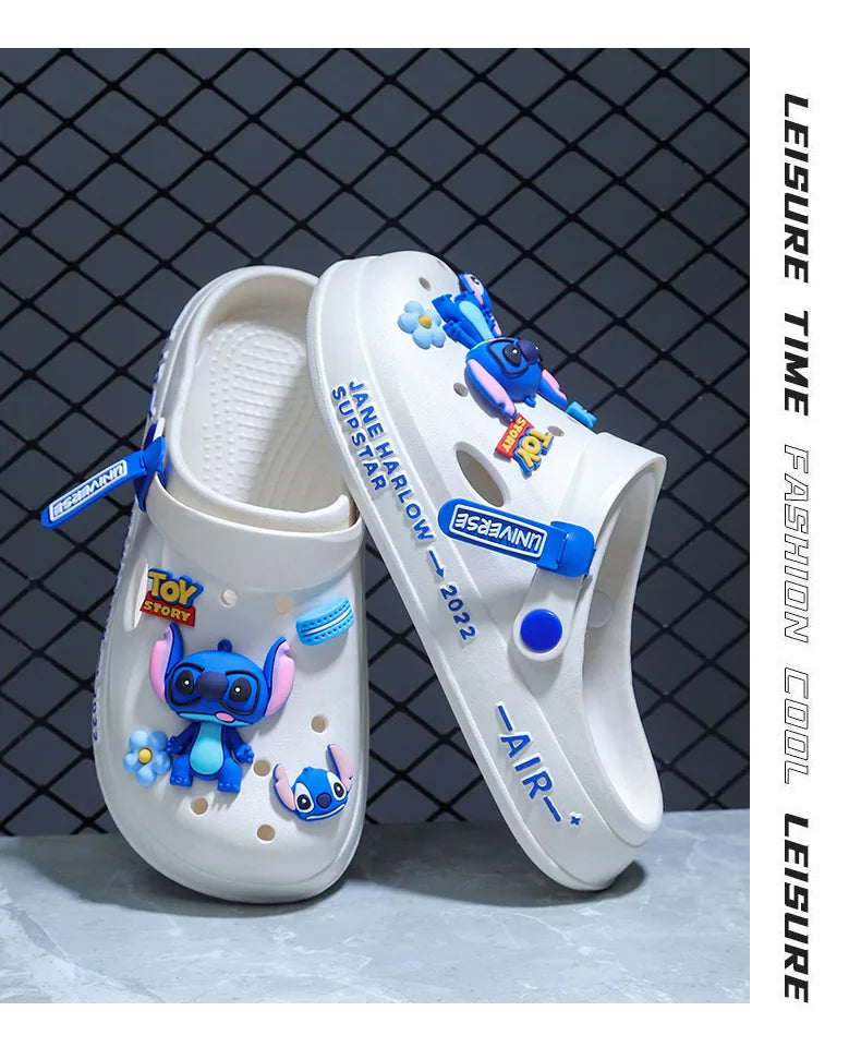 New Cartoon Stitch Series Head Slippers For Couples Are Super Light Anti-Slip And Versatile Casual Shoes For Men And Women Gifts