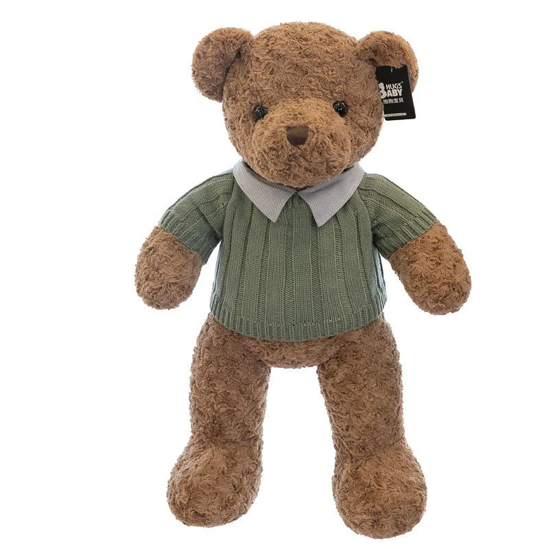 Brown Bear Toy Princess Plush Doll A Bear In A Sweater A Girl'S Birthday Present Boy'S Couch Pillow Bear Doll 30cm And 40cm