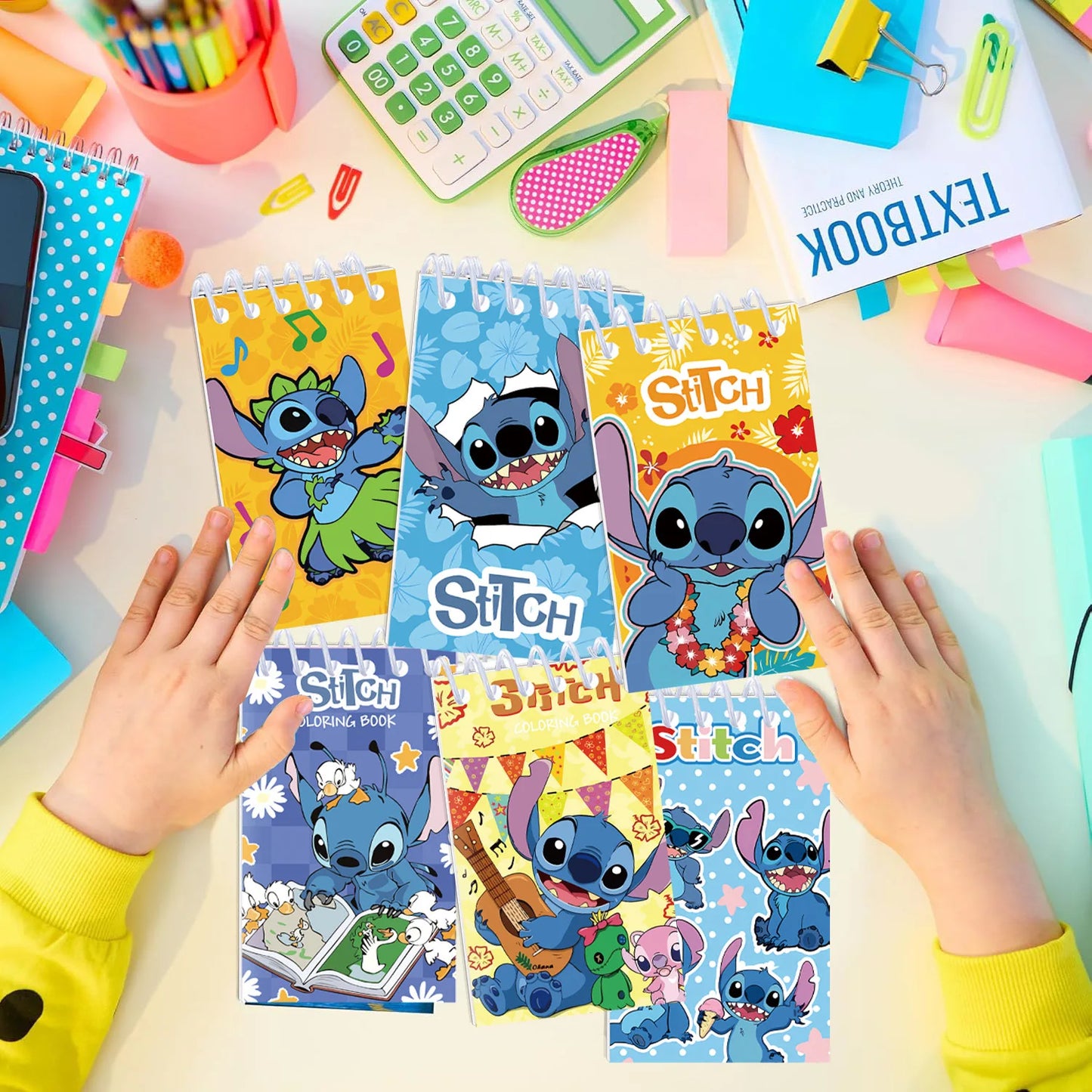 Disney Stitch Notebook Spiral Book Coil Journal Diary Sketchbook Schedules Plan List Notepad School Supplies Stitch Stationery