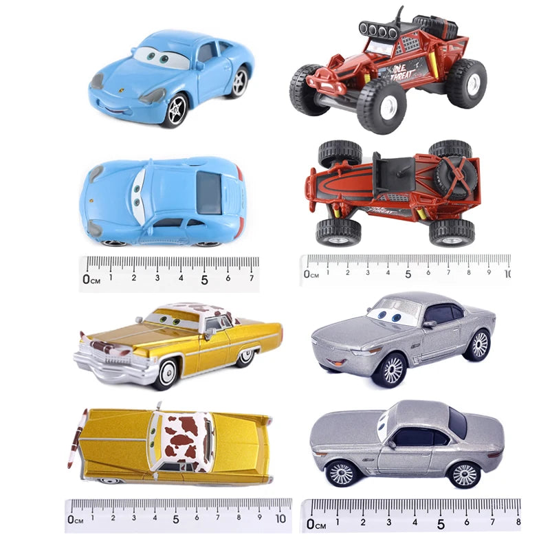 Disney Pixar Car Lightning McQueen mini Dr. Damage Arvy Mater Sarge Sherlff Luigi Alloy Diecast Car Toy Children's Birthday Gift