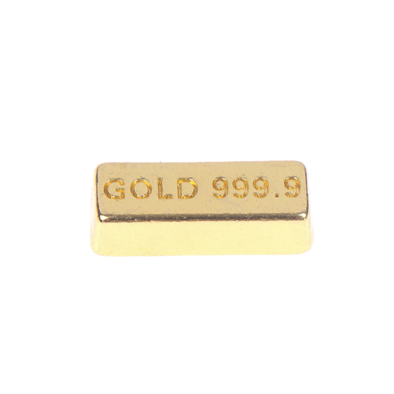 10pcs/set 1:12 Dollhouse Miniature Gold Bars Coin Model Doll House Decor Toys