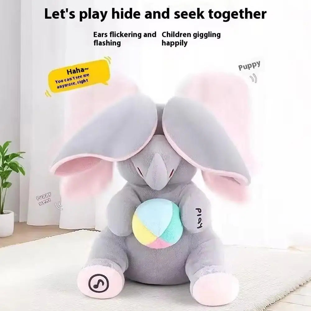 Hide-and-seek Elephant Plush Toy Flapping Ears With Cheerful Songs Elephant Soft Soothing New Born Gift For 3-12 Months Gifts