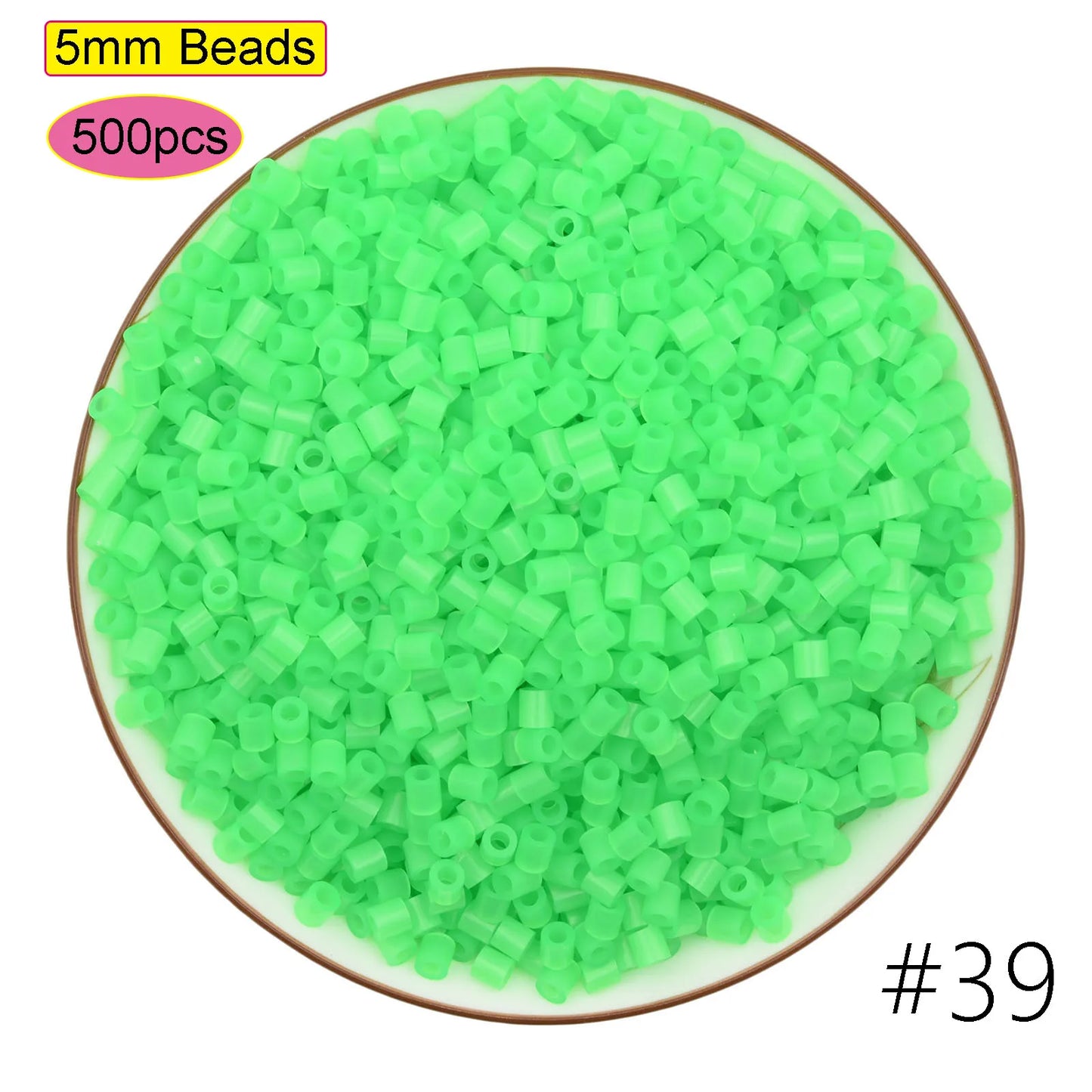 500Pcs 5mm HAMA Perler Beads for GREAT Kids  Fun DIY Intelligence Educational Toys Craft Puzzles 3d Iron Beads Puzzle