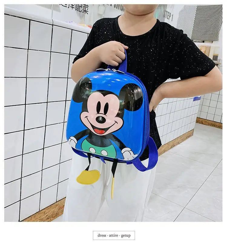 Disney Mickey Mouse Children's Kindergarten Backpack Boys Girls Baby Backpack Mini Cartoon Eggshell Backpack Kids Backpack