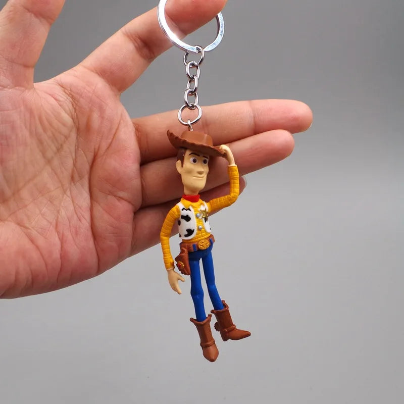 4Pcs/Set Disney Bonnie Hudy Buzz Lightyear Car Key Chain Bag Accessories Pendant Doll Toy Story Gifts For Children