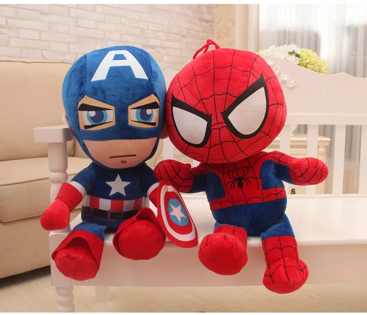 27cm Man Spidermaned Plush Toys Movie Dolls Marvel Avengers Soft Stuffed Hero Captain America Iron Christmas Gifts for Kids