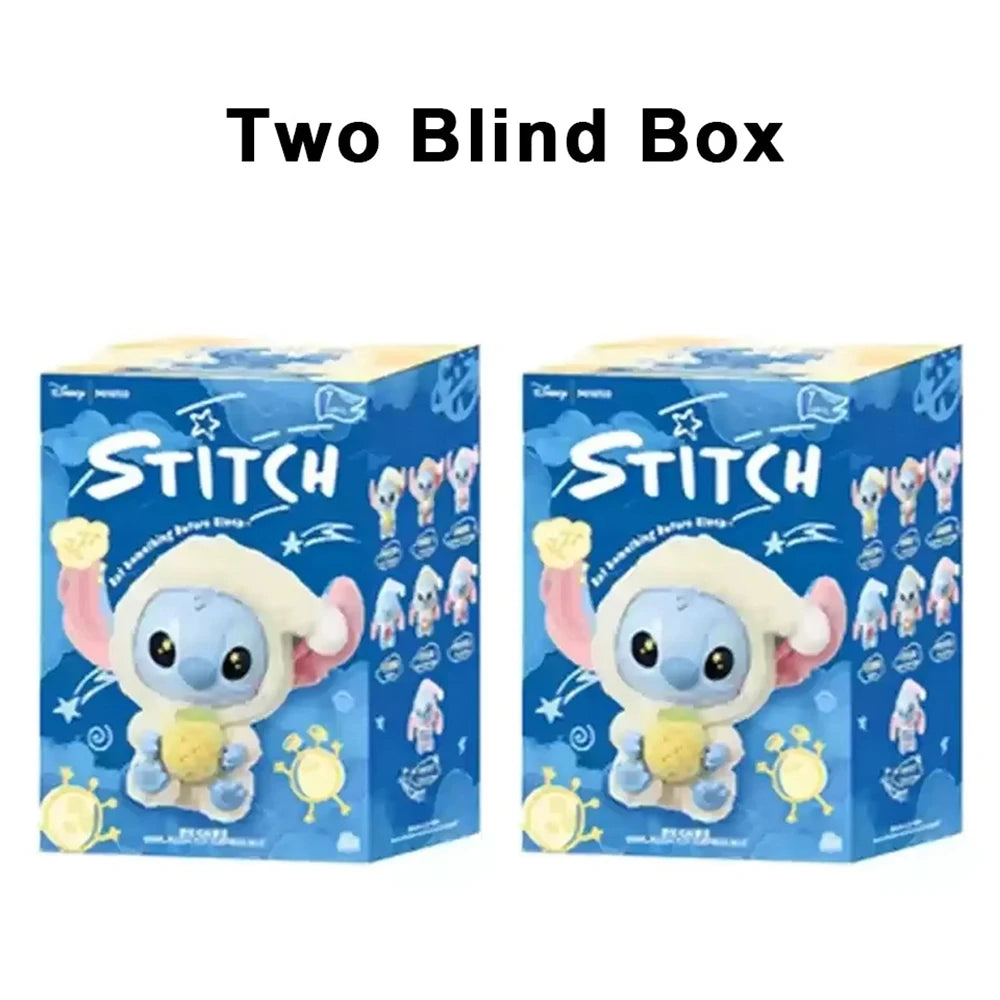 Disney Stitch 'Eat before Sleep' Mystery Box Kawaii Vinyl Figure Keychain Cute Plush Doll Christmas Surprise Gift