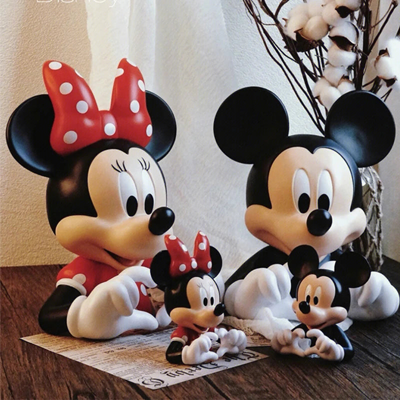 10cm New Love Mickey Mouse Minnie Figure Cartoon Pvc Suit Decoration Living Room Ornaments Model Girls Birthday Gift