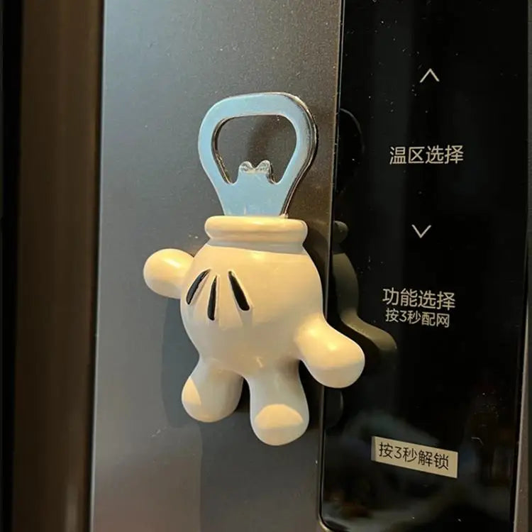 Mickey Mouse Fridge Magnet Bottle Opener Strong Hold for Beer Wine Cans Cool Home Bar Accessory Kawaii Decor
