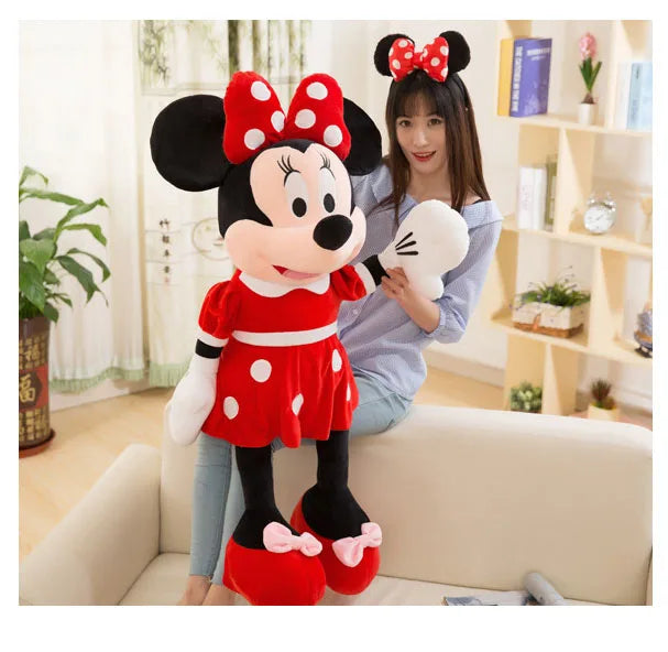 30-35cm Disney Mickey Mouse Plush Toys Kawaii Anime Mickey Minnie Stuffed Plush Models Decoration Dolls for Kids Birthday Gift