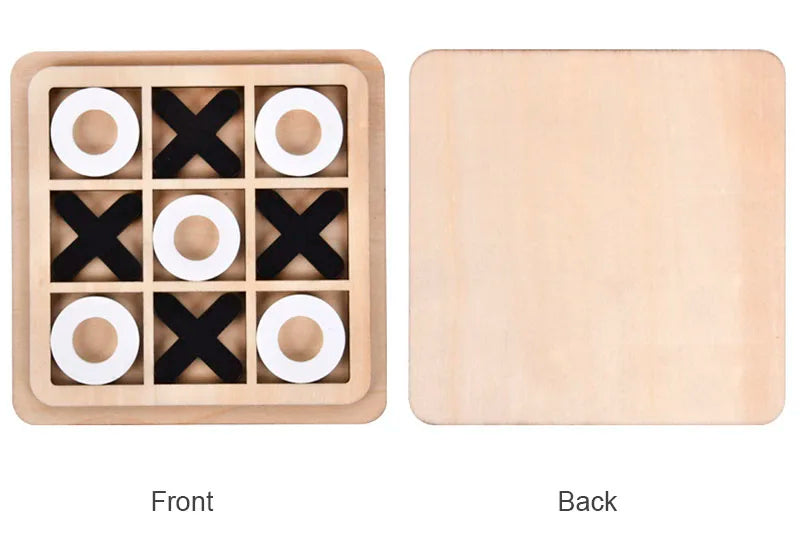 Montessori Wooden Toy Mini Chess Game Interaction Puzzle Brain Logical Training Learing Early Educational Toys For Children Kids