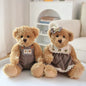 2pcs/lot 26cm Lovely Couple Teddy Bear Peluche Toys Kawaii Dress Bear Dolls Stuffed Soft Toy for Girls Baby Girlfriend Gifts