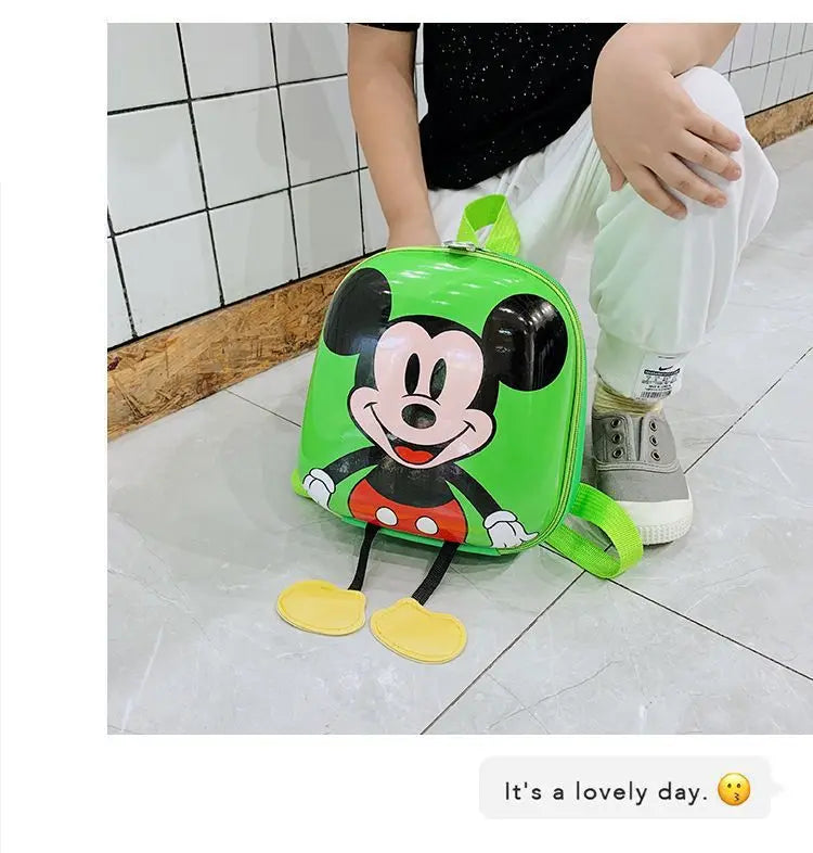 Disney Mickey Mouse Children's Kindergarten Backpack Boys Girls Baby Backpack Mini Cartoon Eggshell Backpack Kids Backpack