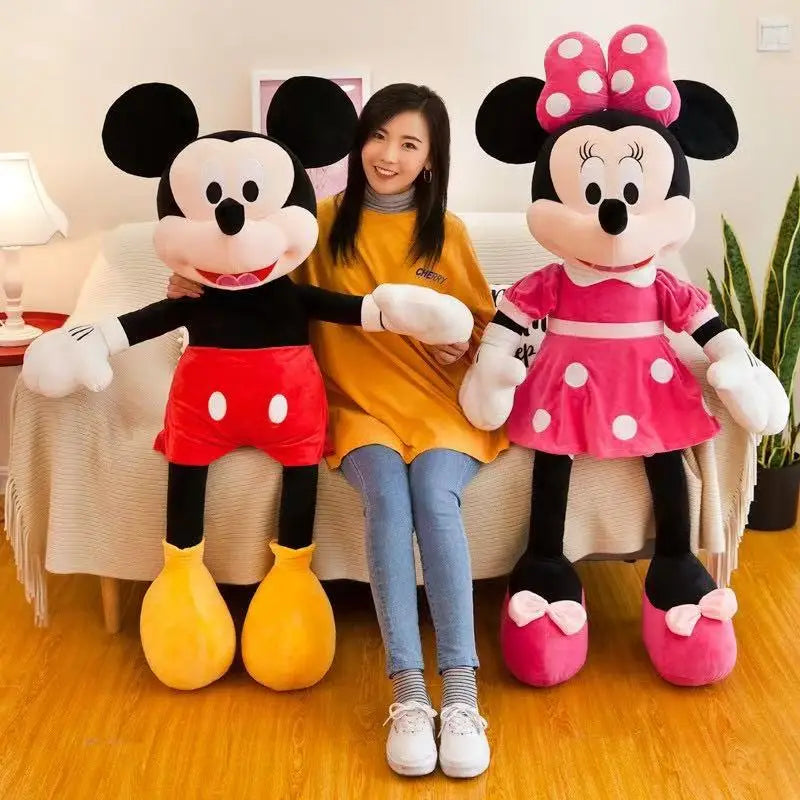 isney 35cm Mickey Mouse Plush Toys Kawaii Anime Mickey Minnie Stuffed Plushies Models Decoration Doll for Kids Birthday Gift