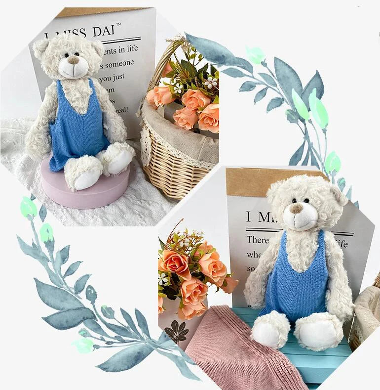 New Arrive 30.5CM Lovely Teddy Bear Plush Toys Stuffed Soft Animal With Clothes Kawaii Dolls For Children Christmas Toys Gifts