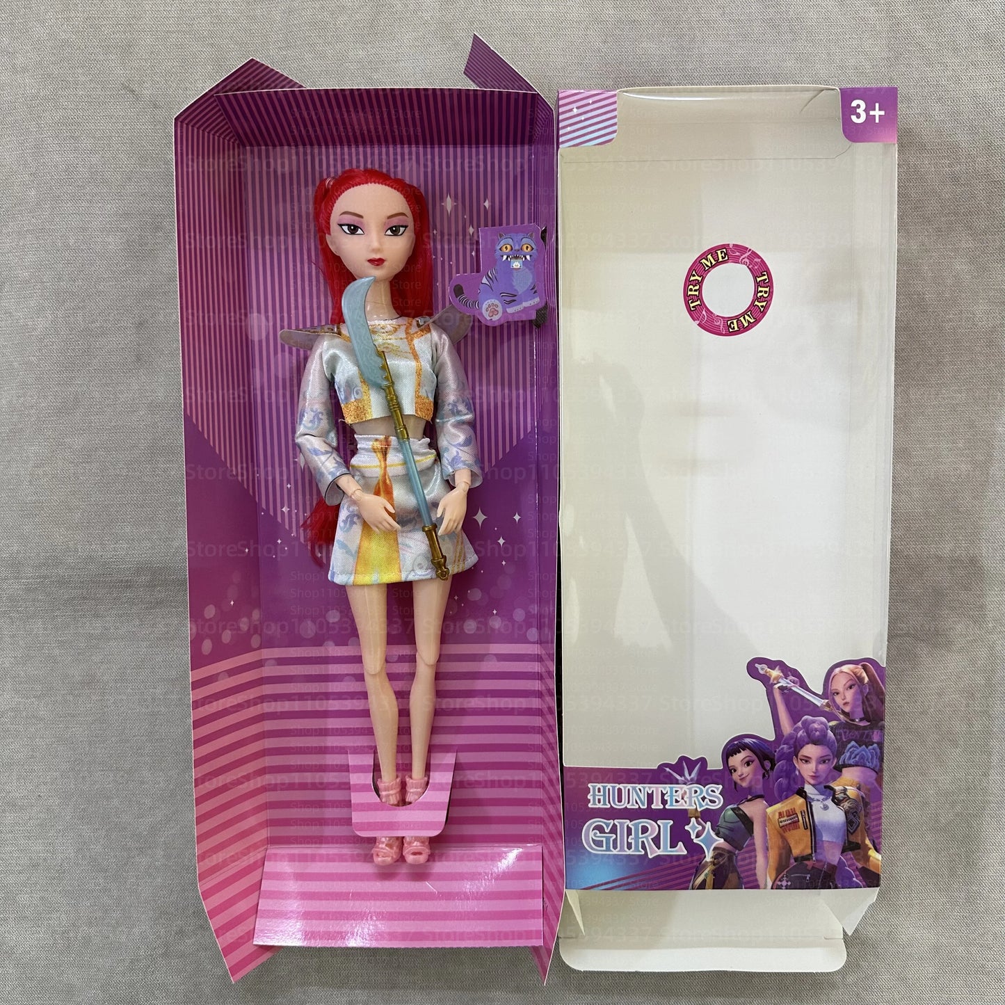 Hunters Girl Doll Rumi Mira Zoey Vinyl Figure Kpop Demon Hunters 11 Inch Posable Anime Toy with Theme Music for Kids Girl Gift