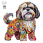 Dog Series Wooden Jigsaw Puzzles Art Unique Animal Shaped Puzzle Diy Leisure Game for Adults Kids Family Home Decor