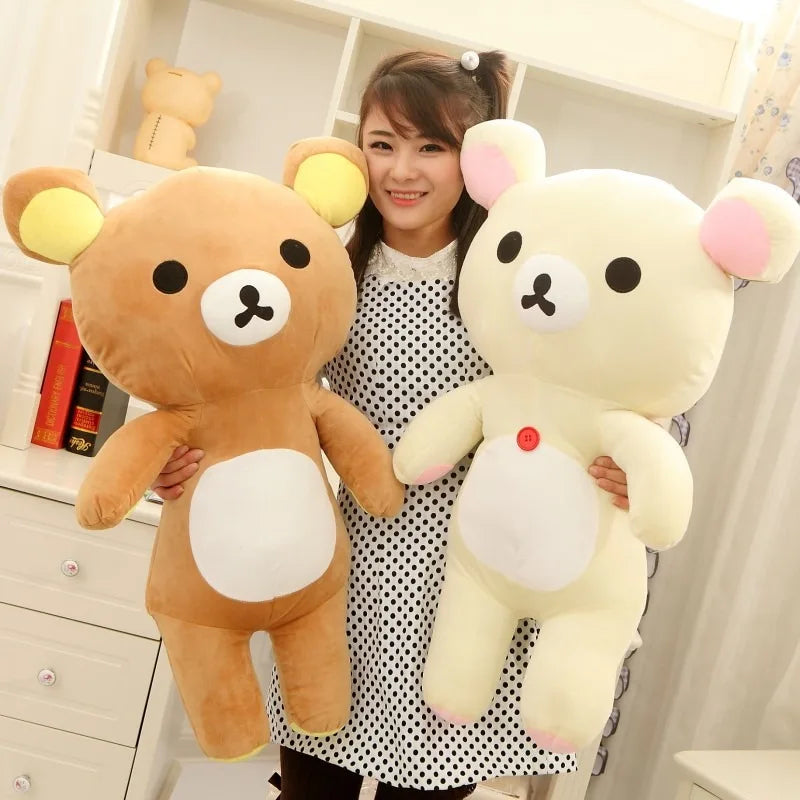 20/35cm Kawaii Brown Bear Stuffed Plush Toy Cartoon Cute Long Bear Plush Doll Sleeping Pillow for Girlfriend's Birthday Gift