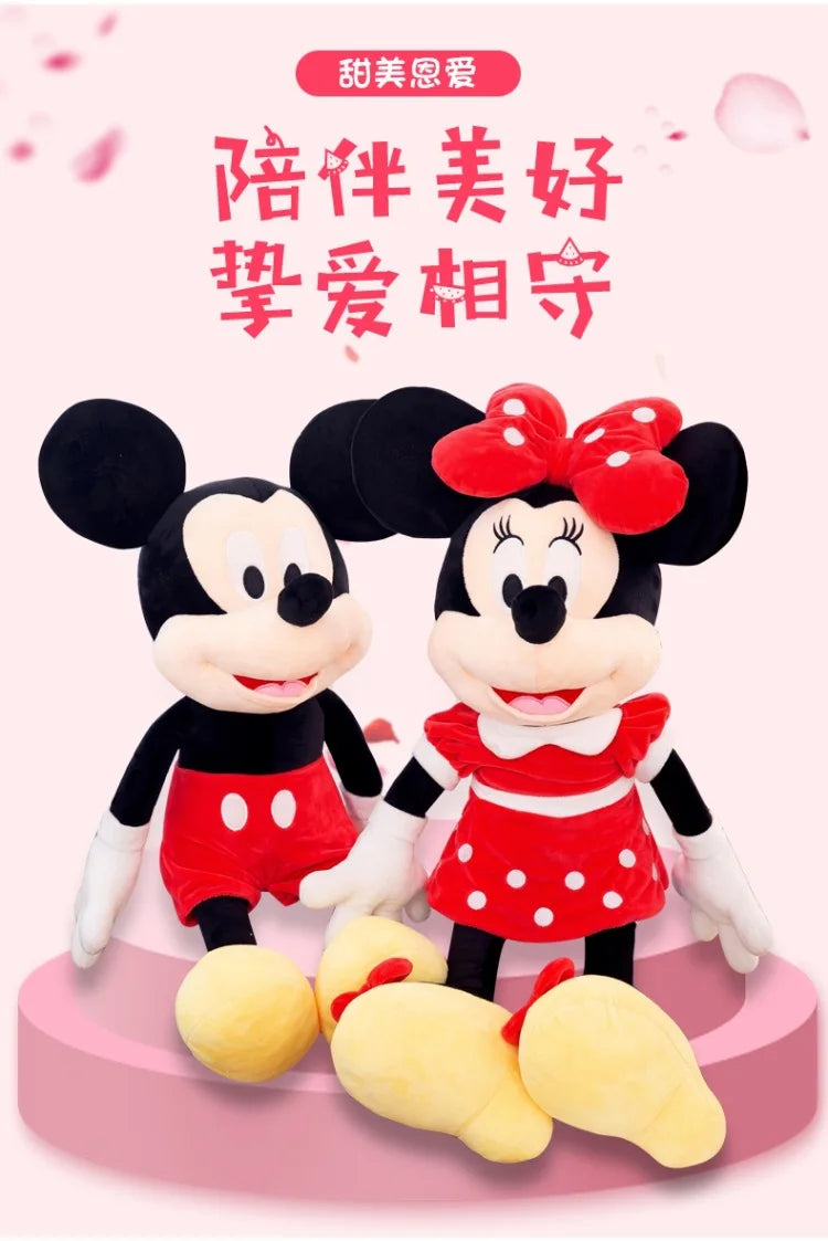 Disney Mickey Mouse Minnie Mouse Soft Plush Toys Cartoon Stuffed Dolls Kids Birthday Gifts Wedding Claw Machine Prizes Bed Pals