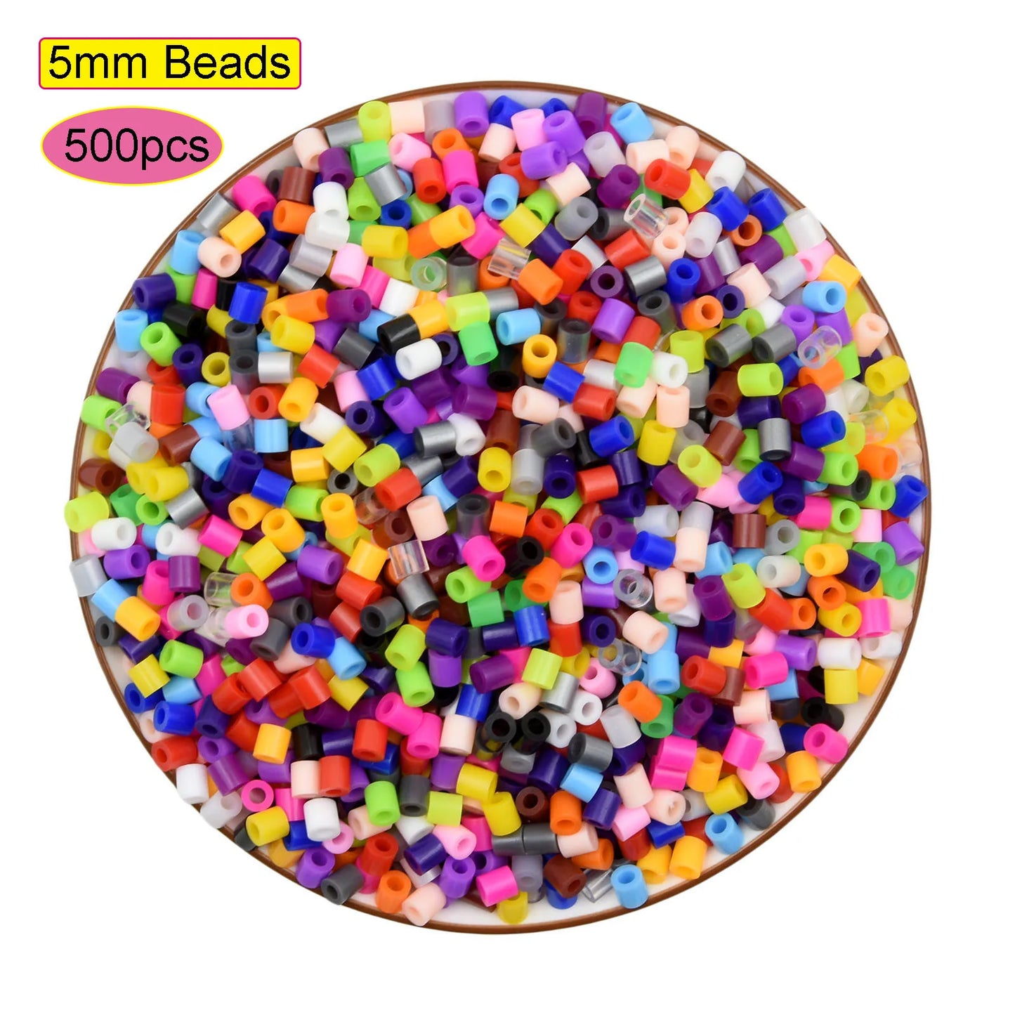 500pcs 5.0mm Perler Beads Pixel Puzzle Fuse&Hama Beads Diy 3D Puzzles Handmade Gift Fuse Beads Kit Iron Toy Educational Toys