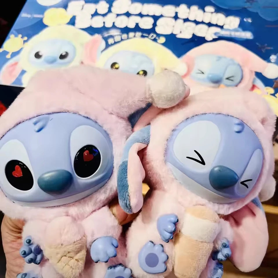 Disney Stitch 'Eat before Sleep' Mystery Box Kawaii Vinyl Figure Keychain Cute Plush Doll Christmas Surprise Gift