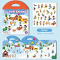 Reusable Sticker Books for Kids Jelly Bubble Scene Stickers DIY Puzzle Game Educational Learning Classic Toys for Children Gift