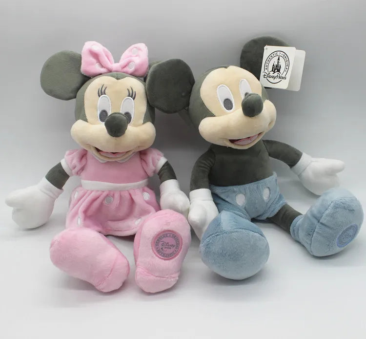 35cm Disney Classic Retro Mickey Mouse And Minnie Mouse Plush Toys Stuffed Soft Doll For Children Birthday Gift