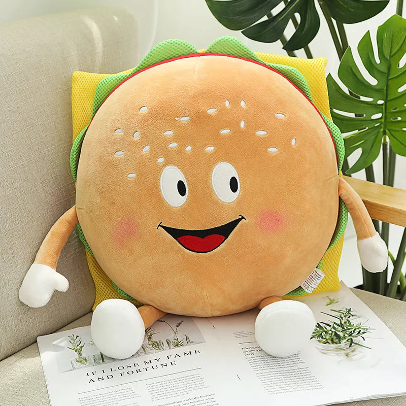Chips Chicken Leg Fries Food Pillow Pizza Snack Plush Toy Bed Soft Doll Cusion Creactive Valentine's Day Birthday Gift Plushie