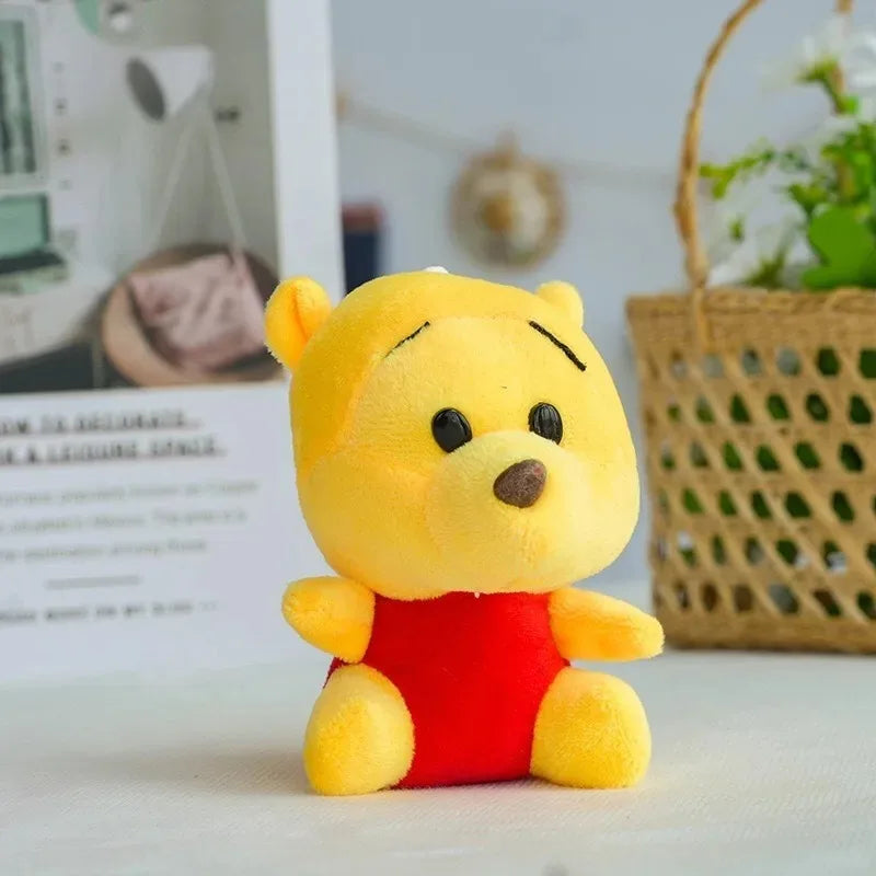 12-20cm Winnie the Pooh Bear Tiger Pig Anime Cute Cartoon Plush Dolls Toys Keychain Pendant Room decoration Kids Birthday Gift