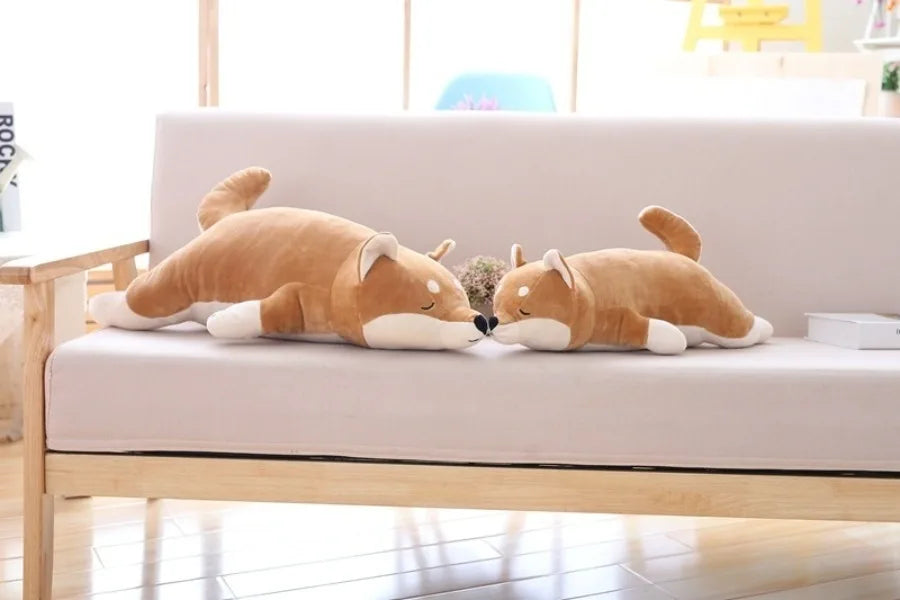 Cartoon Lying Plush Stuffed Dog Pillows Big Toys Shiba Inu Dog Doll Lovely Animal Birthday Gift Plush Pillow for Children