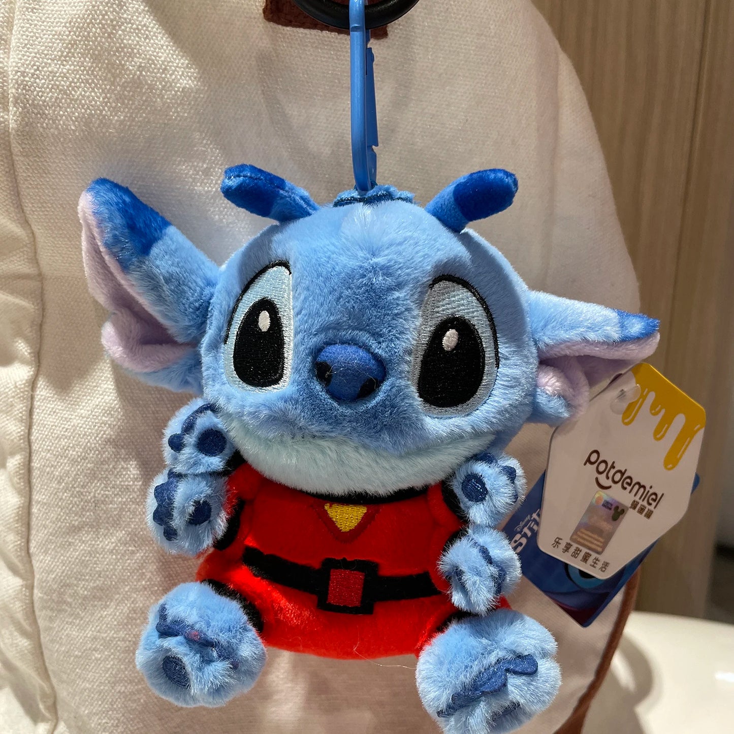 Original Disney Stitch Lotso Sullivan Woody Plush Dolls keychain Angel Stitch Mr.Q Alien Stuffed Toy Pendant Kids Birthday Gift