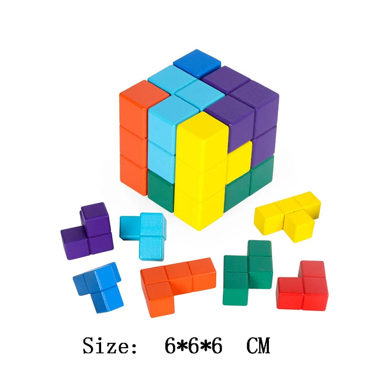 Wooden Luban Lock Unlock Interlock Game Brain Teaser Puzzle Inteligencia Rompecabezas 3D De Madera Montessori Educational Toys