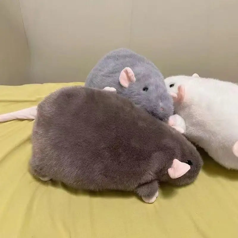 1Pcs Realistic Fancy Rat Plush Toy Stuffed Animal Doll Cute Funny Soft Pillow for Girls Birthday Gift 35/50/90cm Mouse Toy