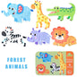 Montessori Baby Puzzle Educational Toys Wood 3D Puzzle Games Iron Box children Puzzles Jigsaw Wooden Puzzles For Kids 2 3 4 Year