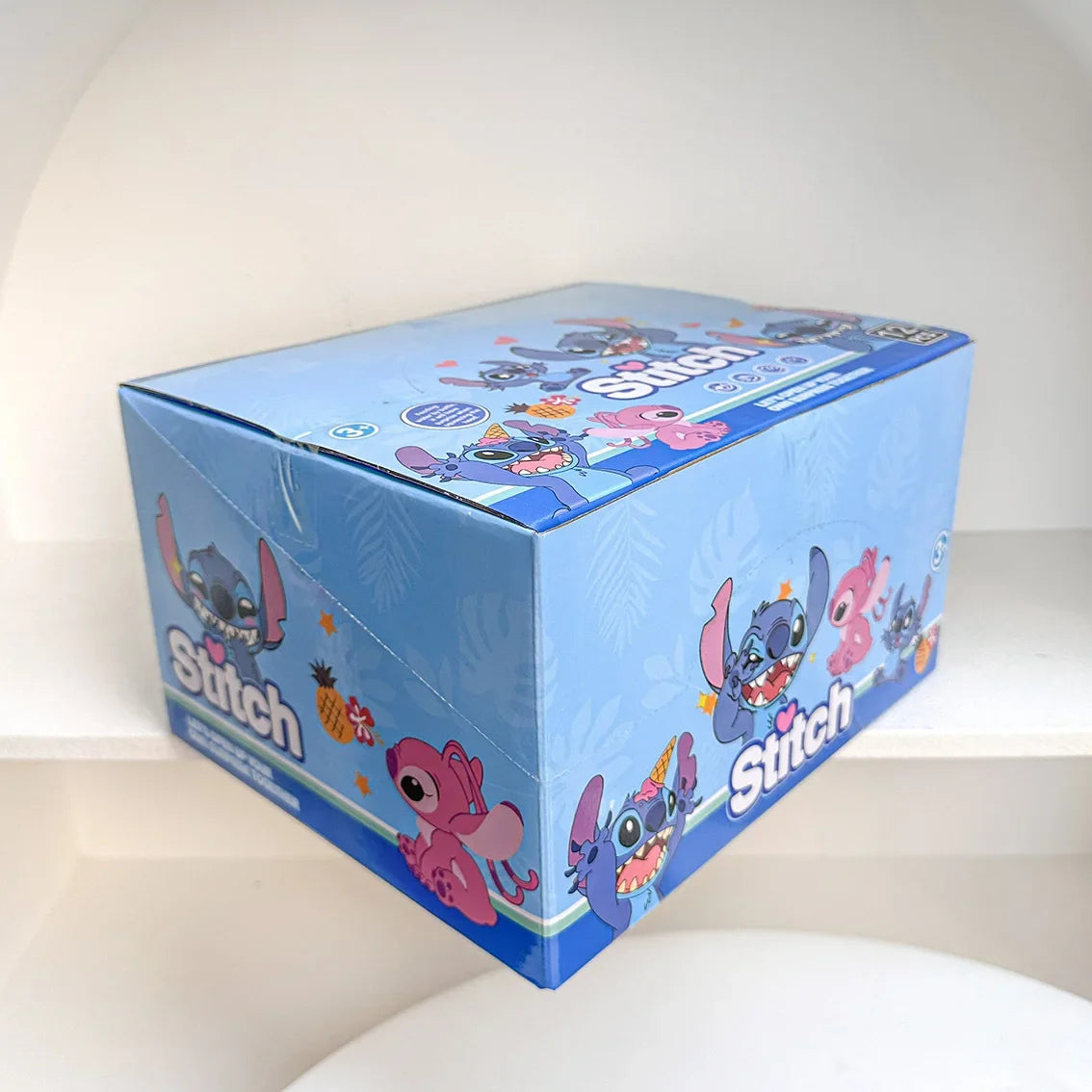 Disney 12pcs New Stitch  Blind Box Luggage Case Toy Blind Box Doll Educational Cartoon Cute Keychain Gifts