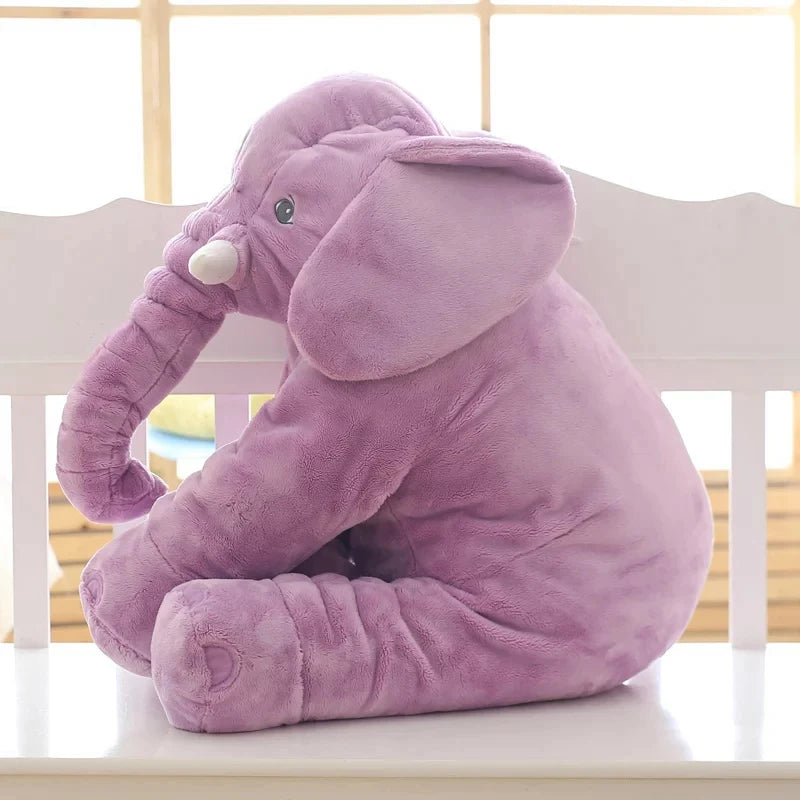 40cm 60cm 80cm Kawaii Plush Elephant Doll Toy Kids Play Back Cushion Cute Stuffed Elephant Child Accompany Doll Xmas Gift