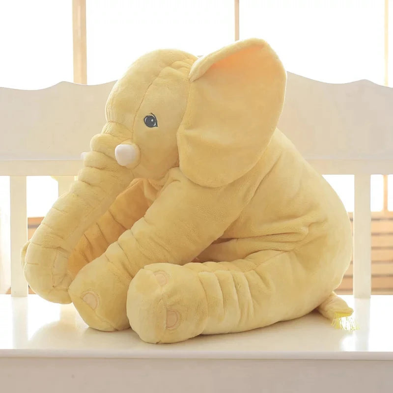 40cm 60cm 80cm Kawaii Plush Elephant Doll Toy Kids Play Back Cushion Cute Stuffed Elephant Child Accompany Doll Xmas Gift