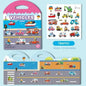 Reusable Sticker Books for Kids Jelly Bubble Scene Stickers DIY Puzzle Game Educational Learning Classic Toys for Children Gift