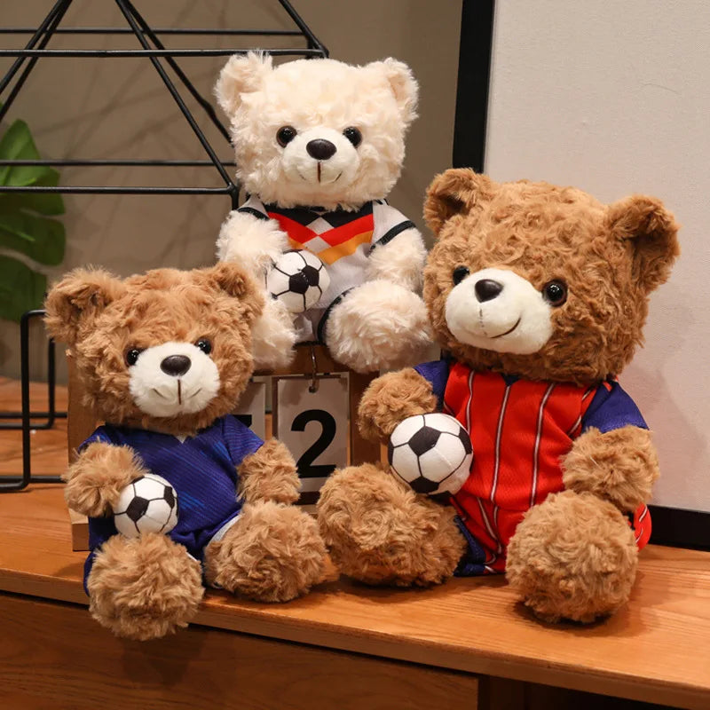 16/23CM Plush Football bear Player Toys Plushie Commemorative Mascot Bear Plush Doll National team Cubs Doll Competition Gifts