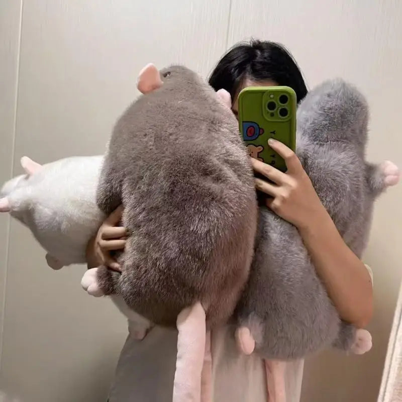1Pcs Realistic Fancy Rat Plush Toy Stuffed Animal Doll Cute Funny Soft Pillow for Girls Birthday Gift 35/50/90cm Mouse Toy