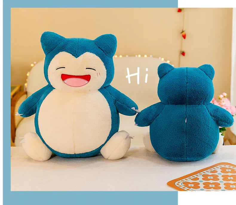 35cm Pokemon Snorlax Plush Toy Cute Sleeping Stuffed Animal Soft Kawaii Anime Doll Big Belly Hugging Pillow Christmas Gift Kids