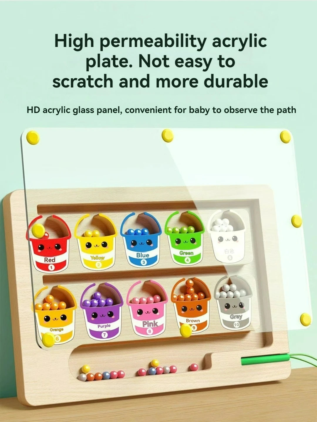 New 3D Kid Magnetic Labyrinth Ball Stem Fine Motor Skill Builder for Preschoolers Age 3-4 Interactive Early Education Puzzle Toy