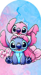 Arch Cute Stitch and Angel Theme Background Kids Birthday Party Backdrop Polyester Arch Banner Photography Props