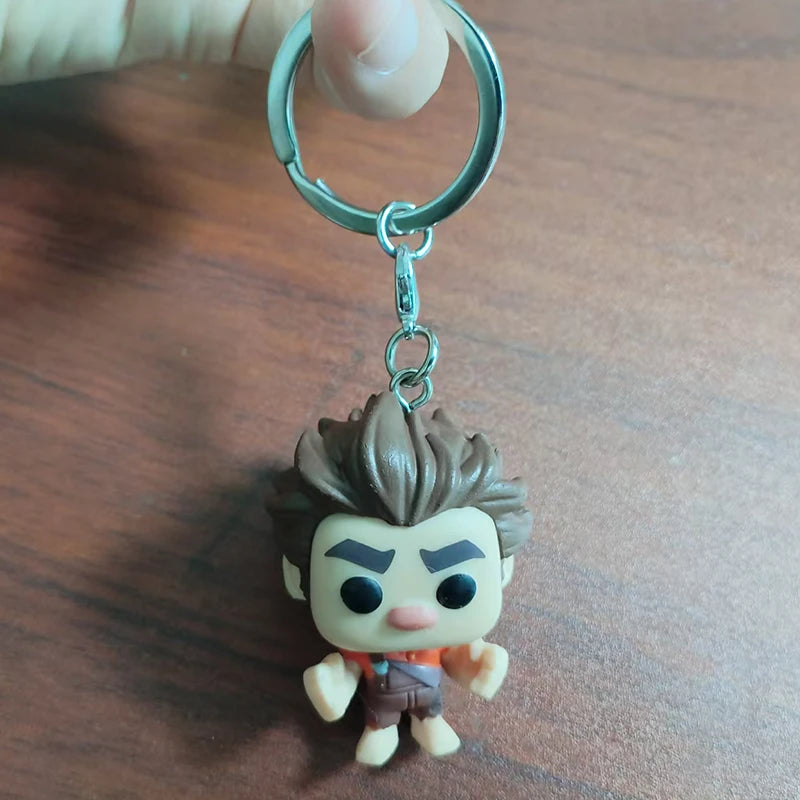 Disney Pixar Pocket Keychain The Incredibles ELASTIGIRL WRECK-IT RALPH MOANA MAUI Figure Model Toys for Children Christmas Gifts