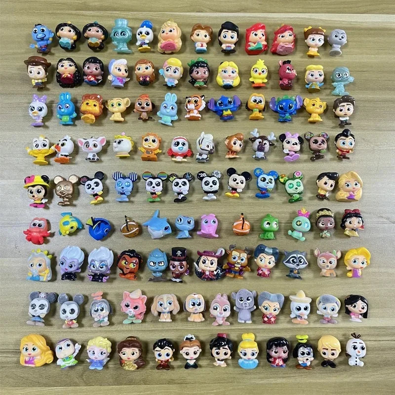 Disney Doorables Action Figures Mickey Minnie Forky Desktop Decoratoion Kawaii Big Eyed Doll Cartoon Model Toys Kids Gifts