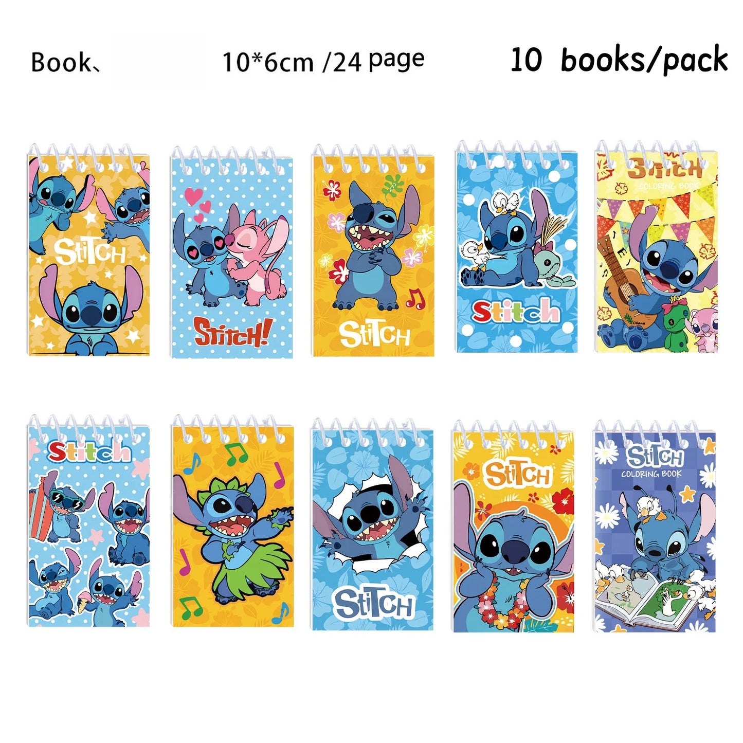 Disney Stitch Notebook Spiral Book Coil Journal Diary Sketchbook Schedules Plan List Notepad School Supplies Stitch Stationery