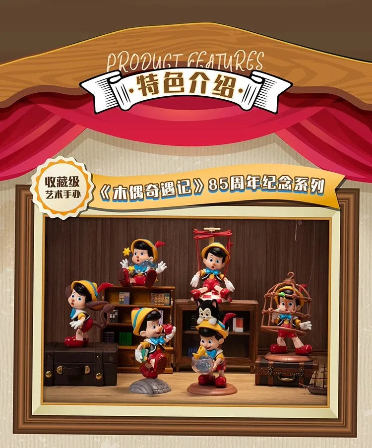 TOP TOY Disney Pinocchio Growth Diary Series Blind Box Animation Desktop Ornaments Cute Children's Toys Figures Birthday Gifts
