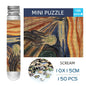 Adult Mini Test Tube Puzzle the screamJigsaw Famous Painting Funny and Educational Game Home Display Birthday Festival Gifts