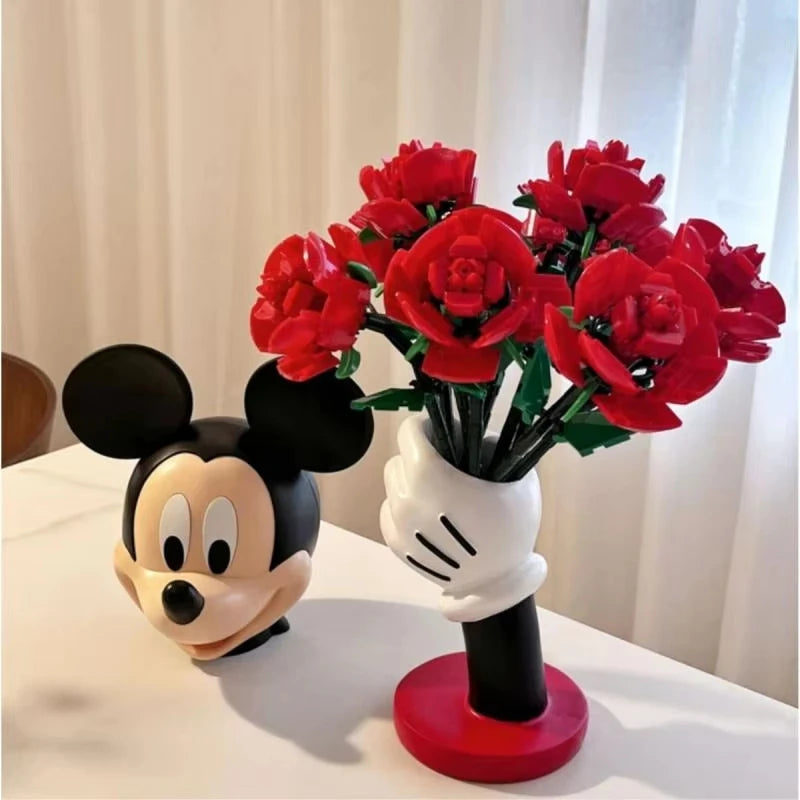 Creative New Mickey Mouse Wonderful Hand Storage Ornament Living Room Study Cartoon Flower Holder Home Decoration Vase