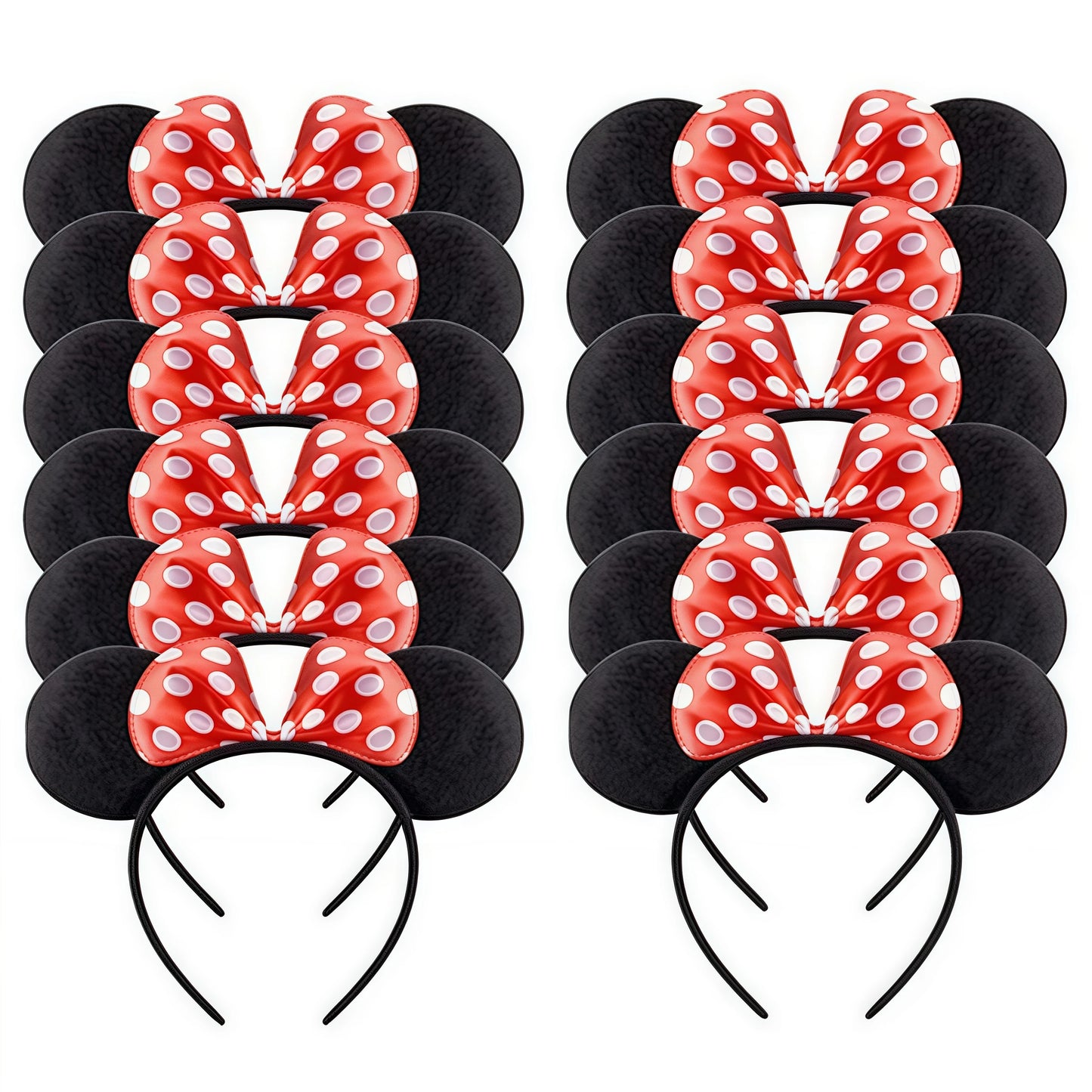 Mickey Ear Headband Hair Ornament Minnie Mickey Mouse Bow Headband Princess Hair Accessory Girls Birthday Party Gift Supplies